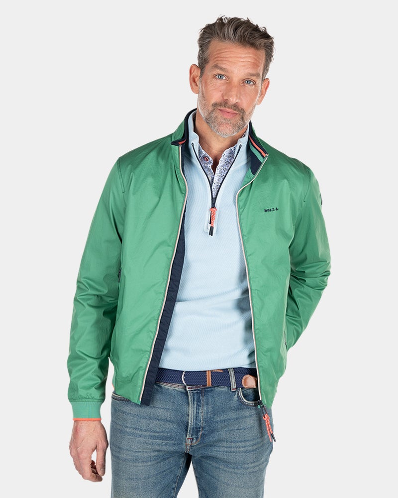 Blouson aviateur en coton - Amazon Green