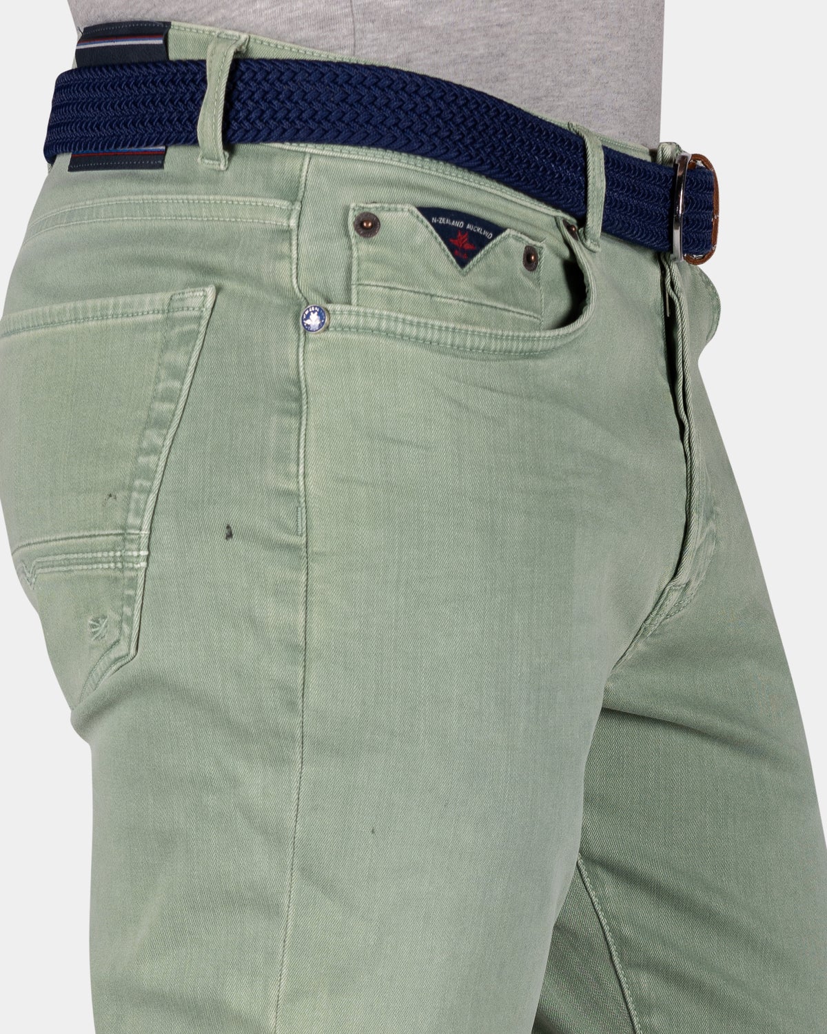 Groene 5-pocketjeans - Sage