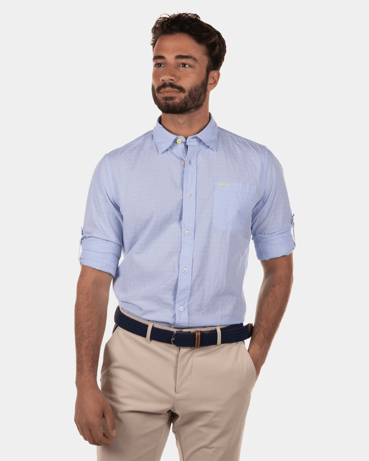 Camisa con motivo floral de Coe's Hole - Light Blue