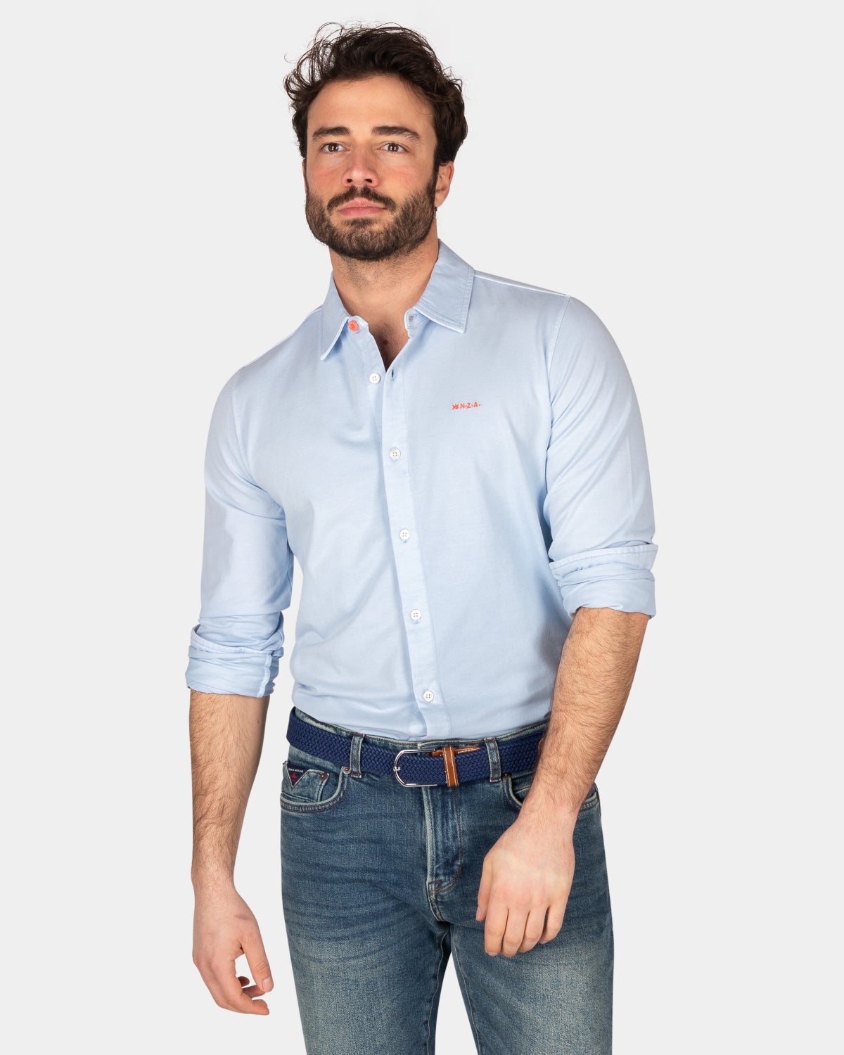 Chemise en coton tricoté - Rhythm Blue