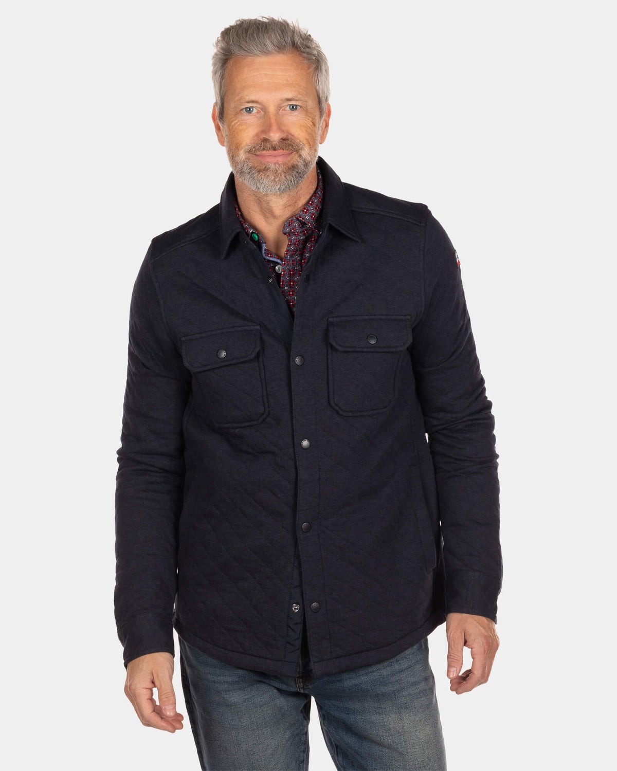 Gewatteerd overshirt Laurentapuo - Steady Navy