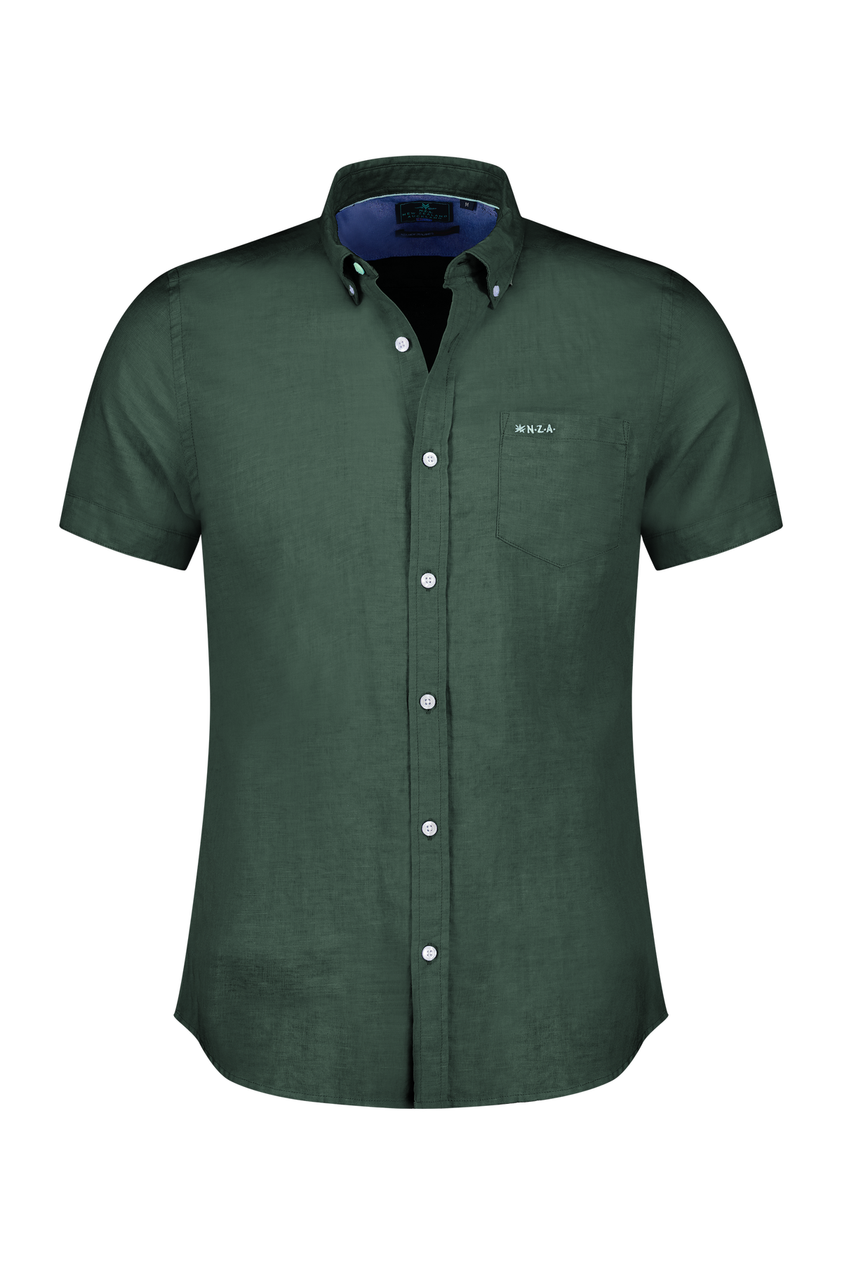 Chemise unie manches courtes - Chalk Green