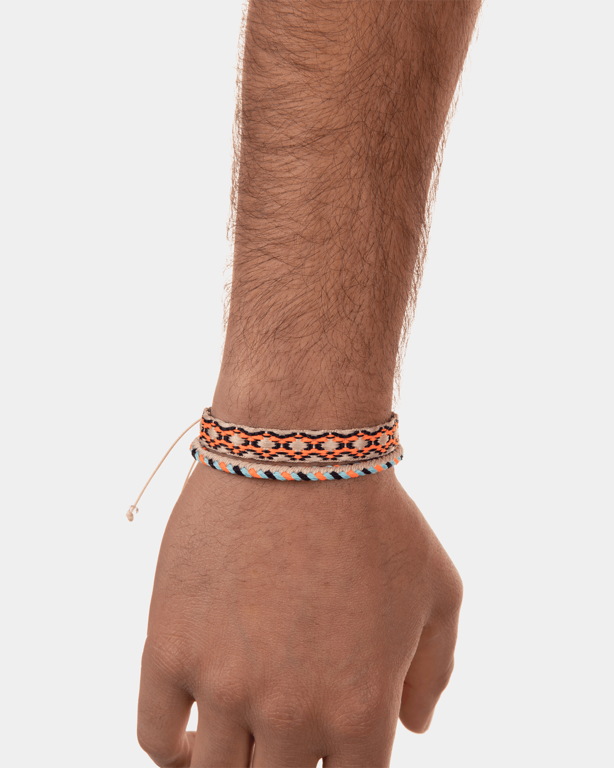 Bracelet tressé Mohakatino - Orange Multicolour