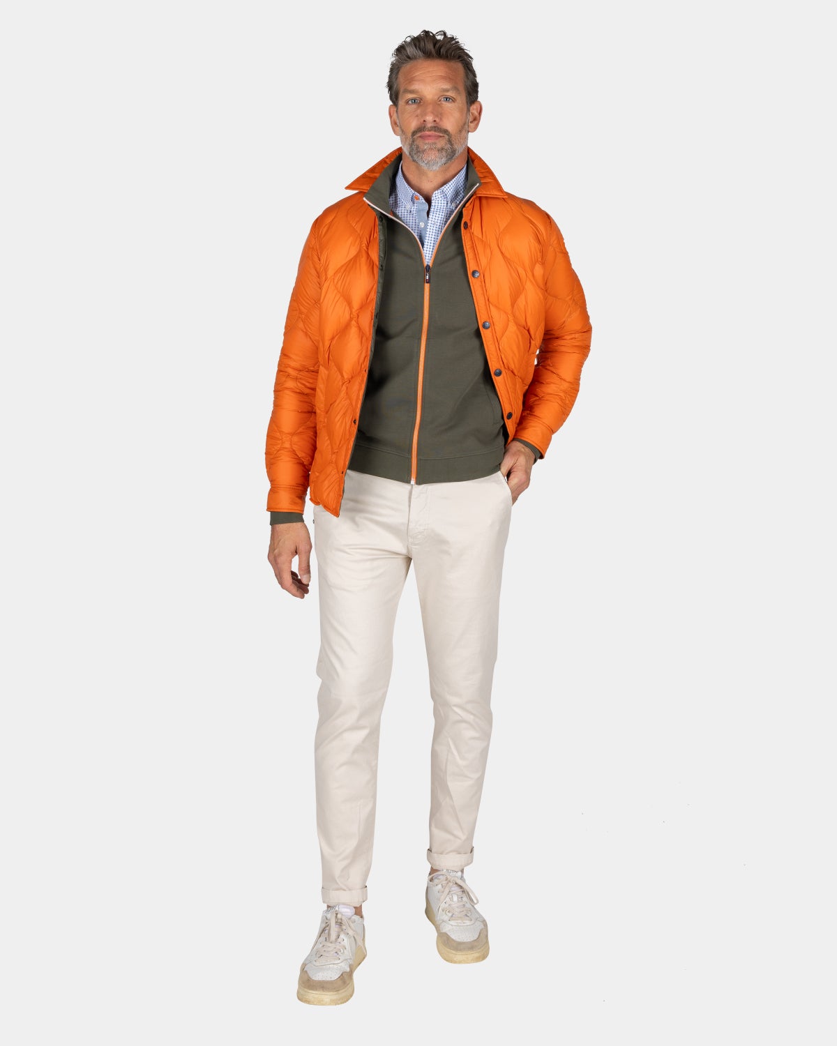 Manteau court orange - Almond Orange