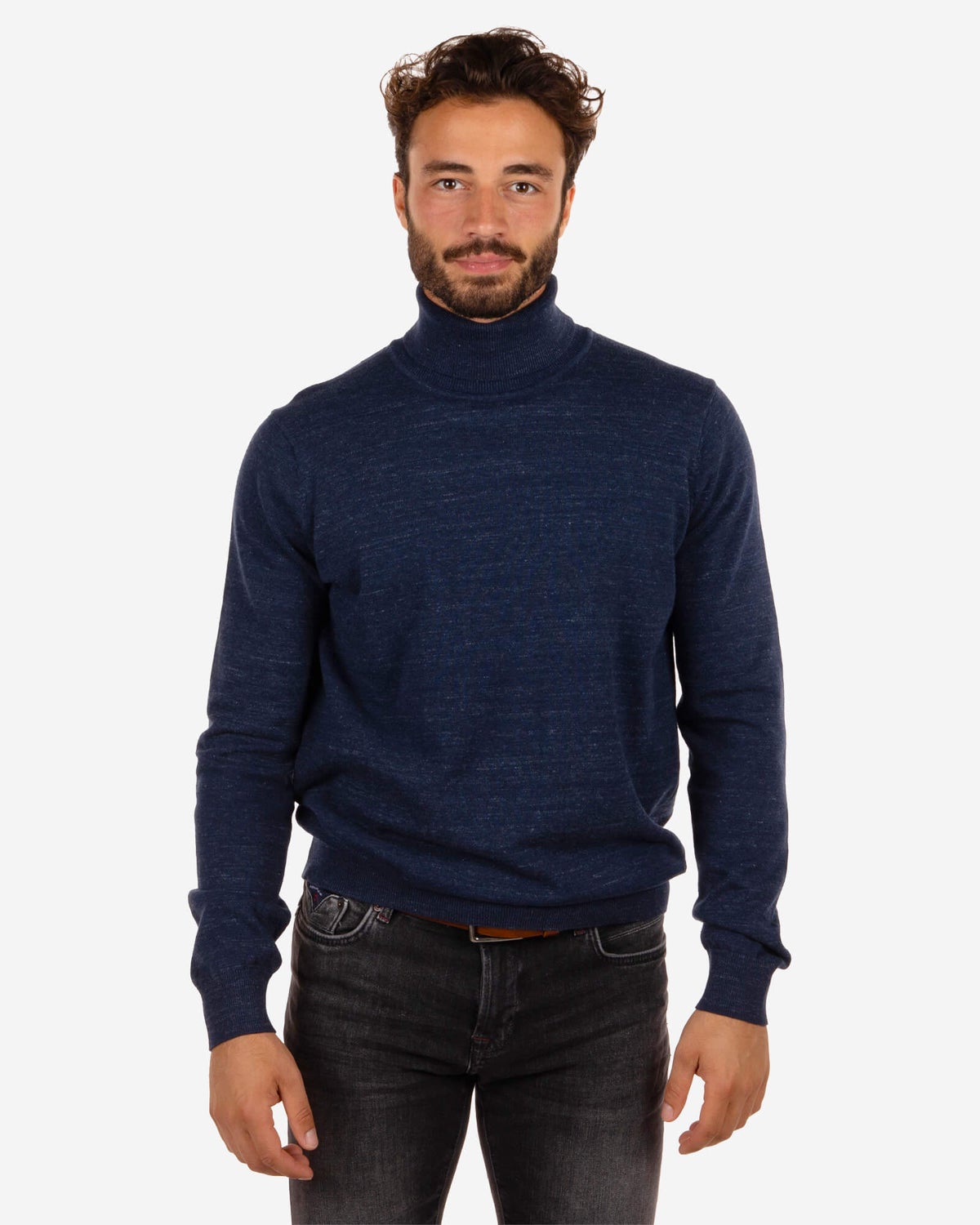 Rollkragenpullover aus Baumwolle Orbell - Reef Navy