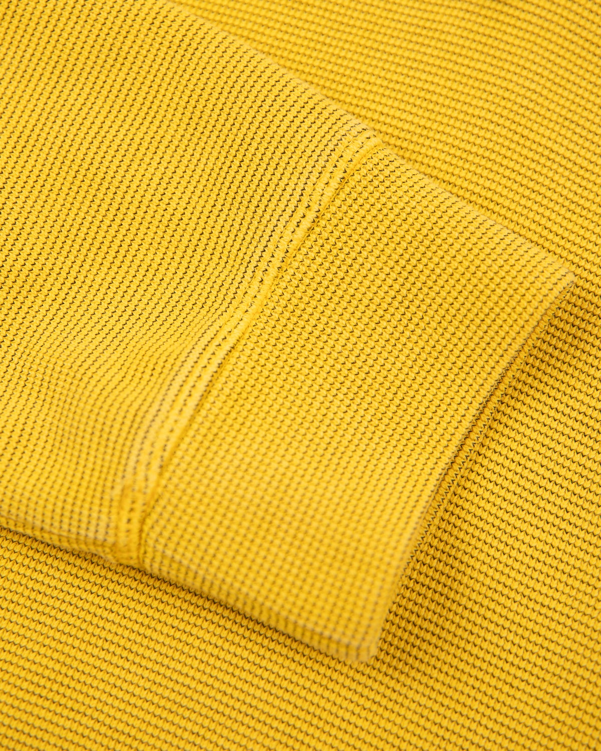 Plain half-zip sweater from cotton stoke yellow