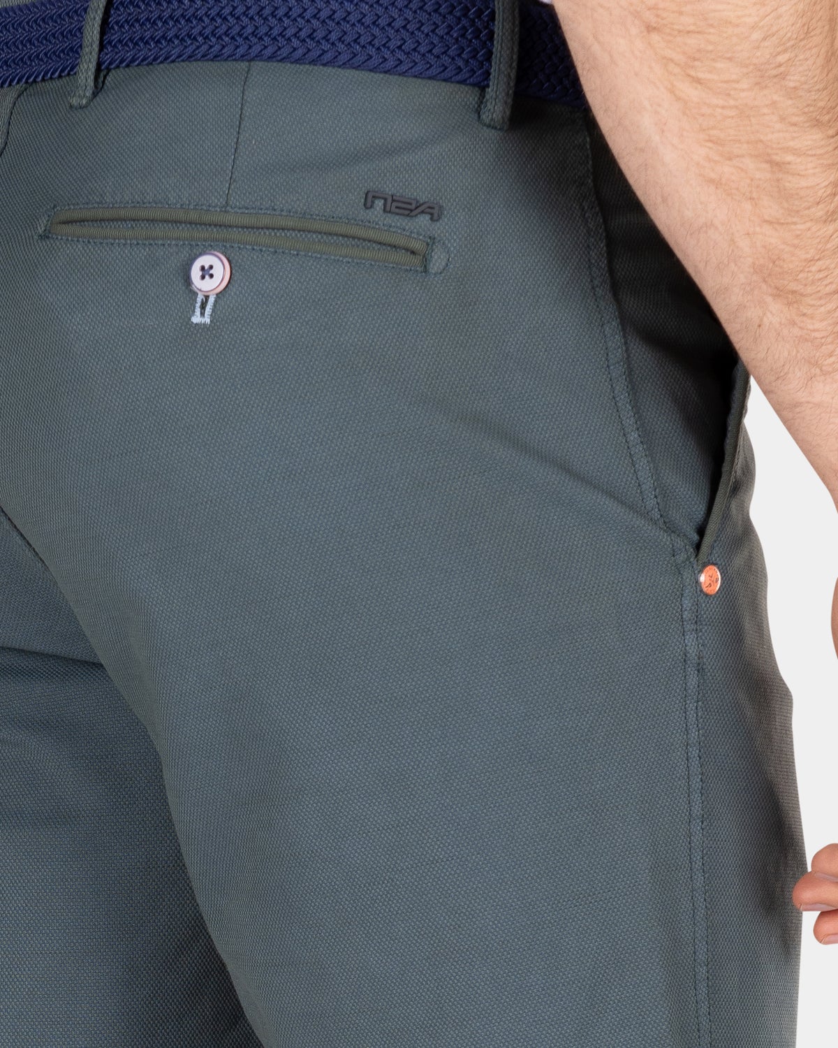 Korte chino broek - Chalk Green