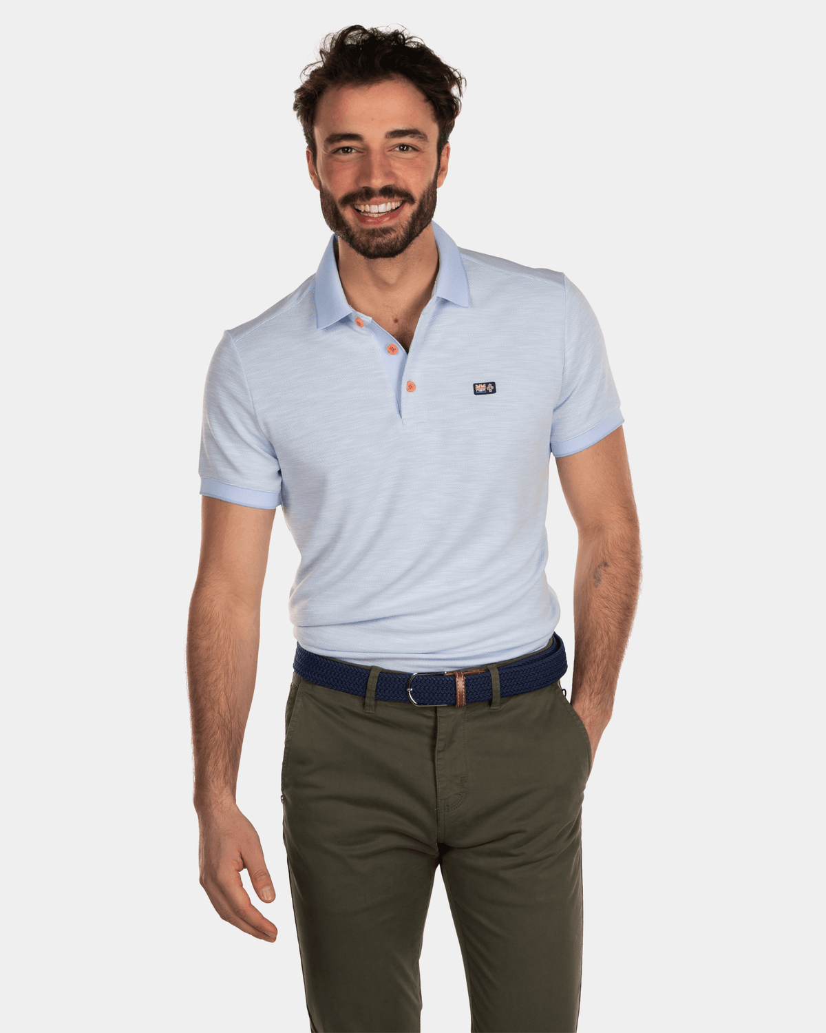 Schlichtes Poloshirt - Bright Sky