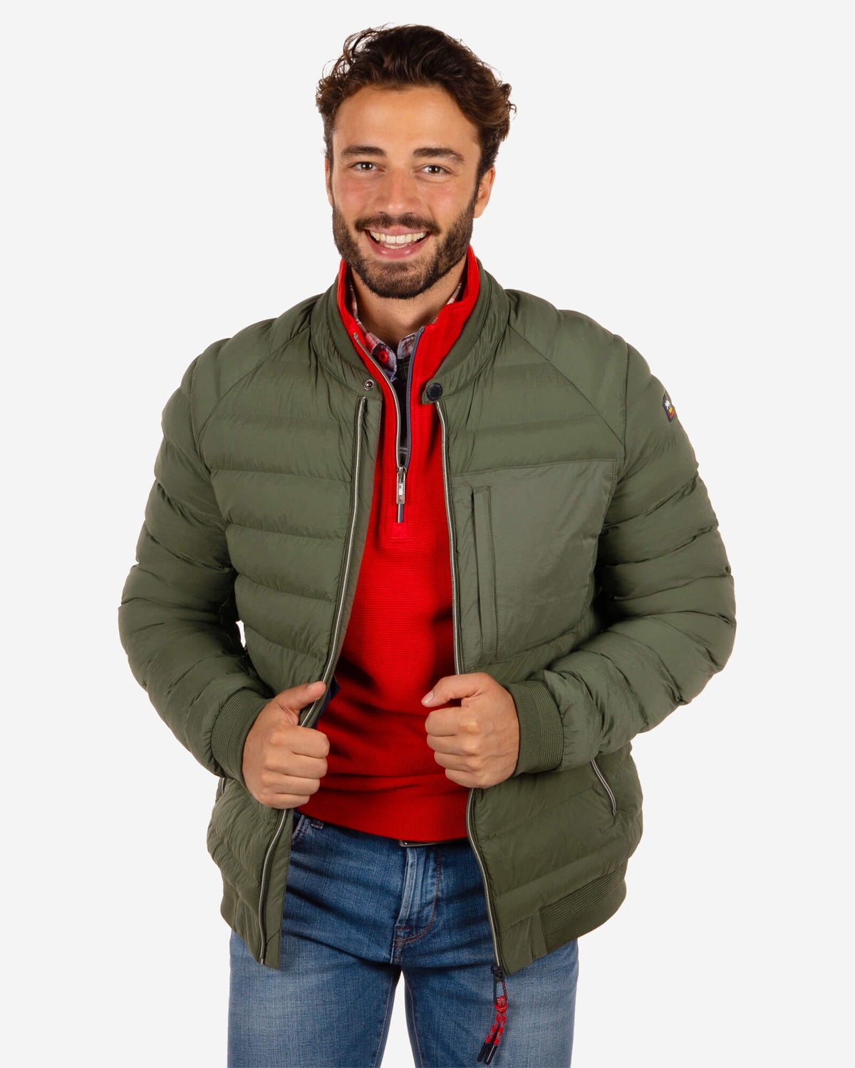 Wattierte Bomberjacke Woodhen Pond - Rock Green