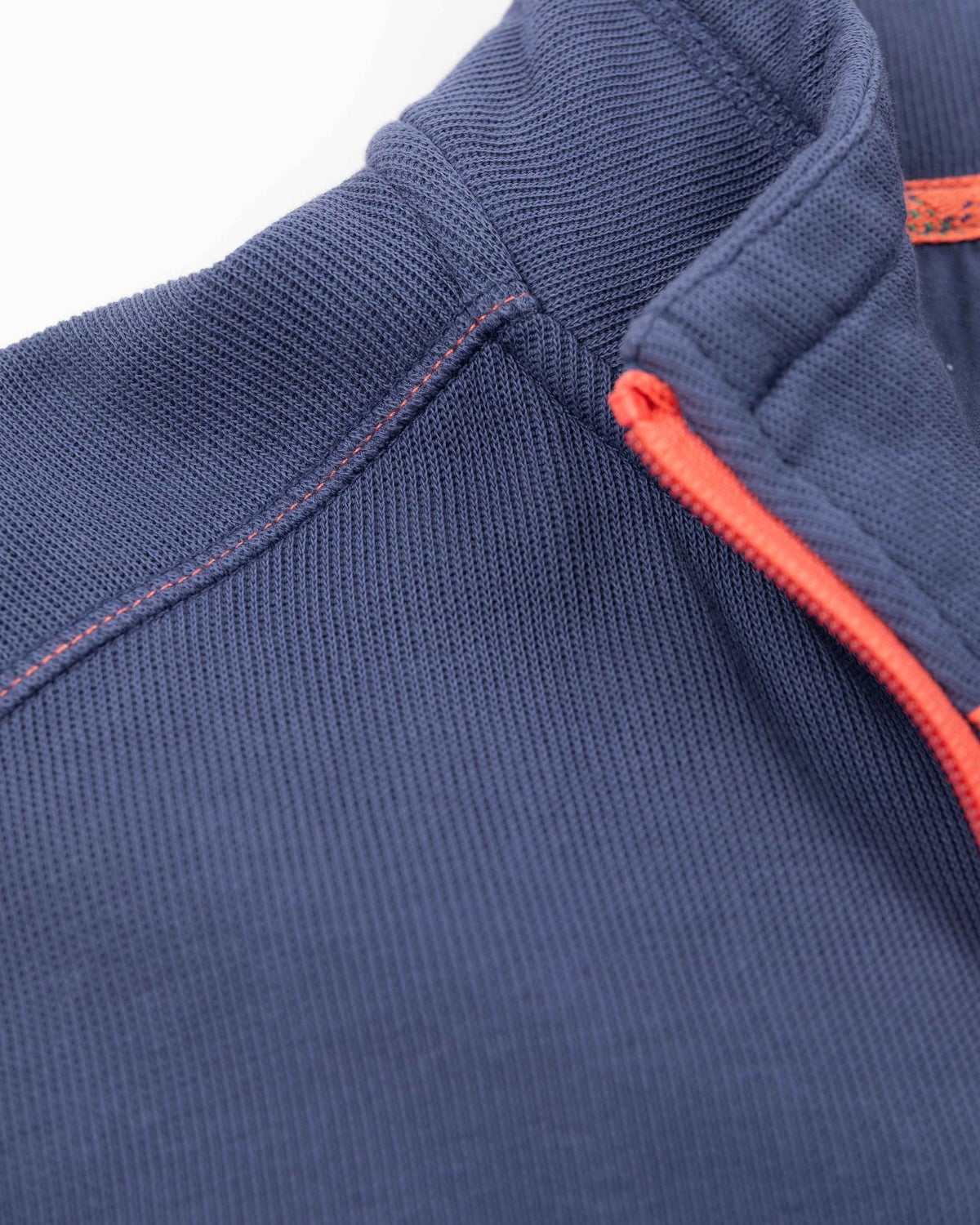 Schlichter Baumwollpullover mit Reißverschluss - Dusk Navy