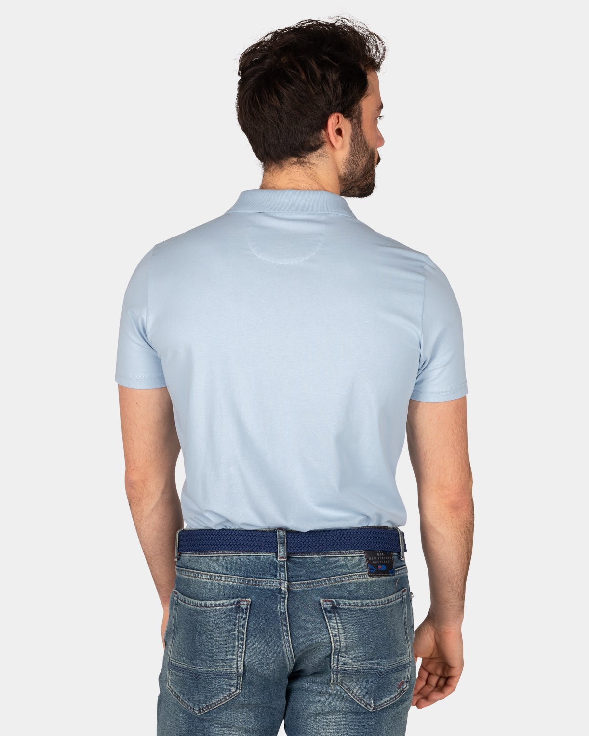 Schlichtes Poloshirt aus Baumwolle - Rhythm Blue