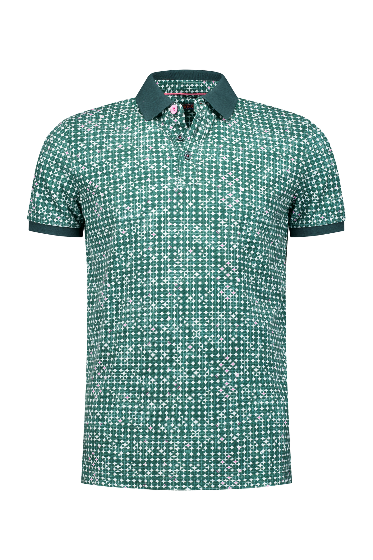 Polo en coton ﾈ imprimﾎ graphique - Classic Green