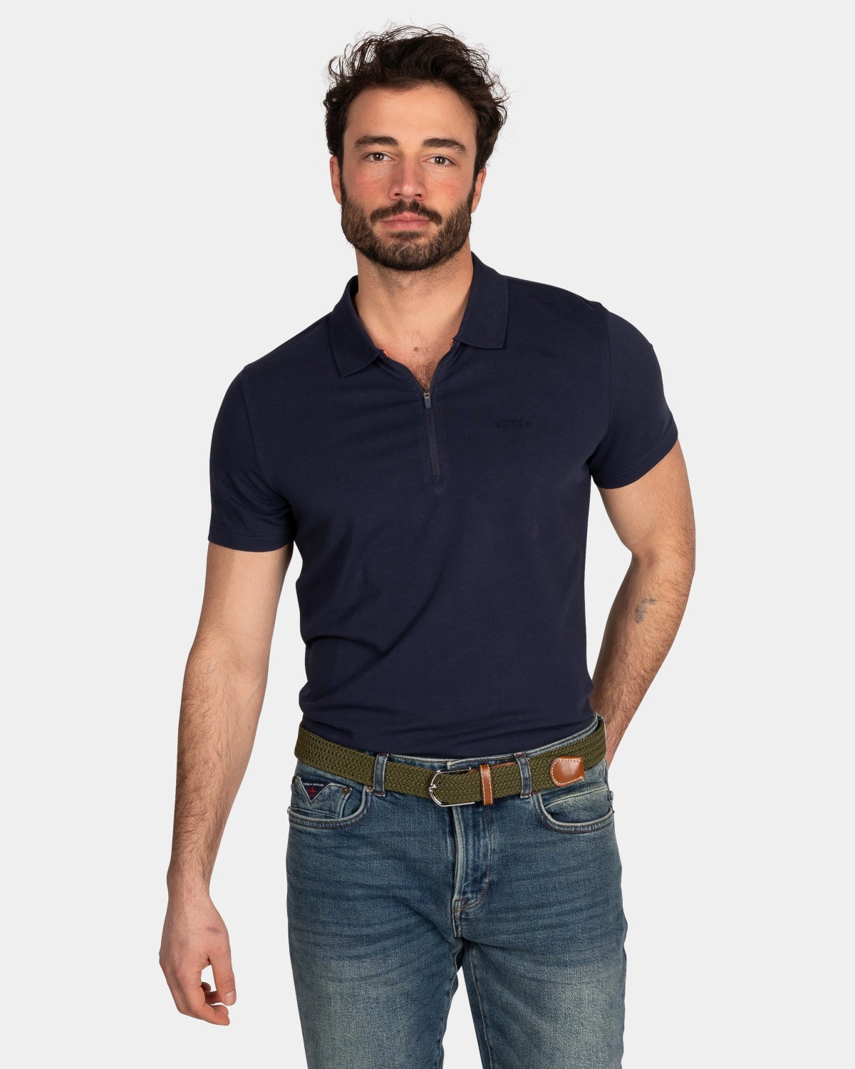 Polo liso de algodón - Traditional Navy