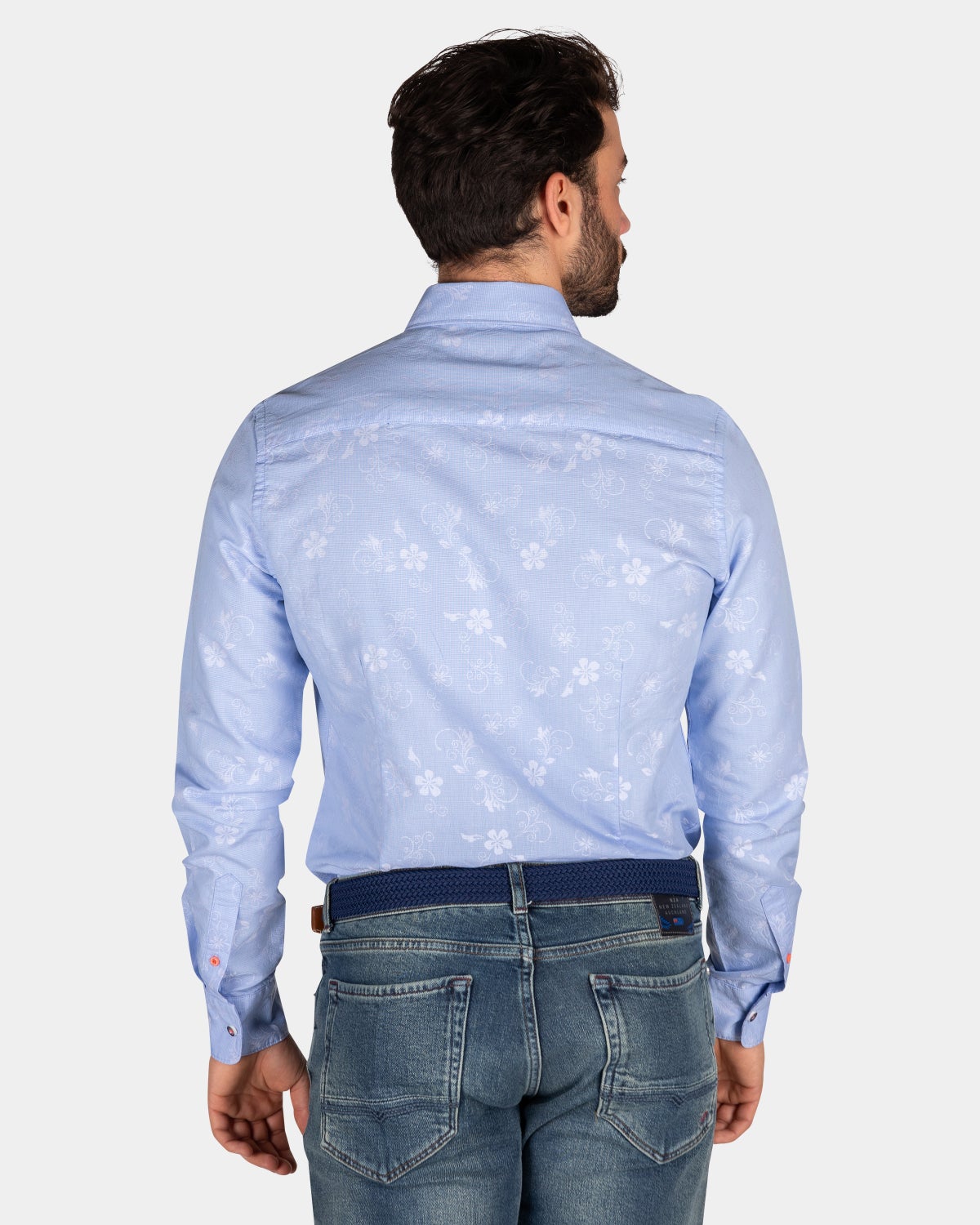 Camisa celeste con estampado - Light Blue