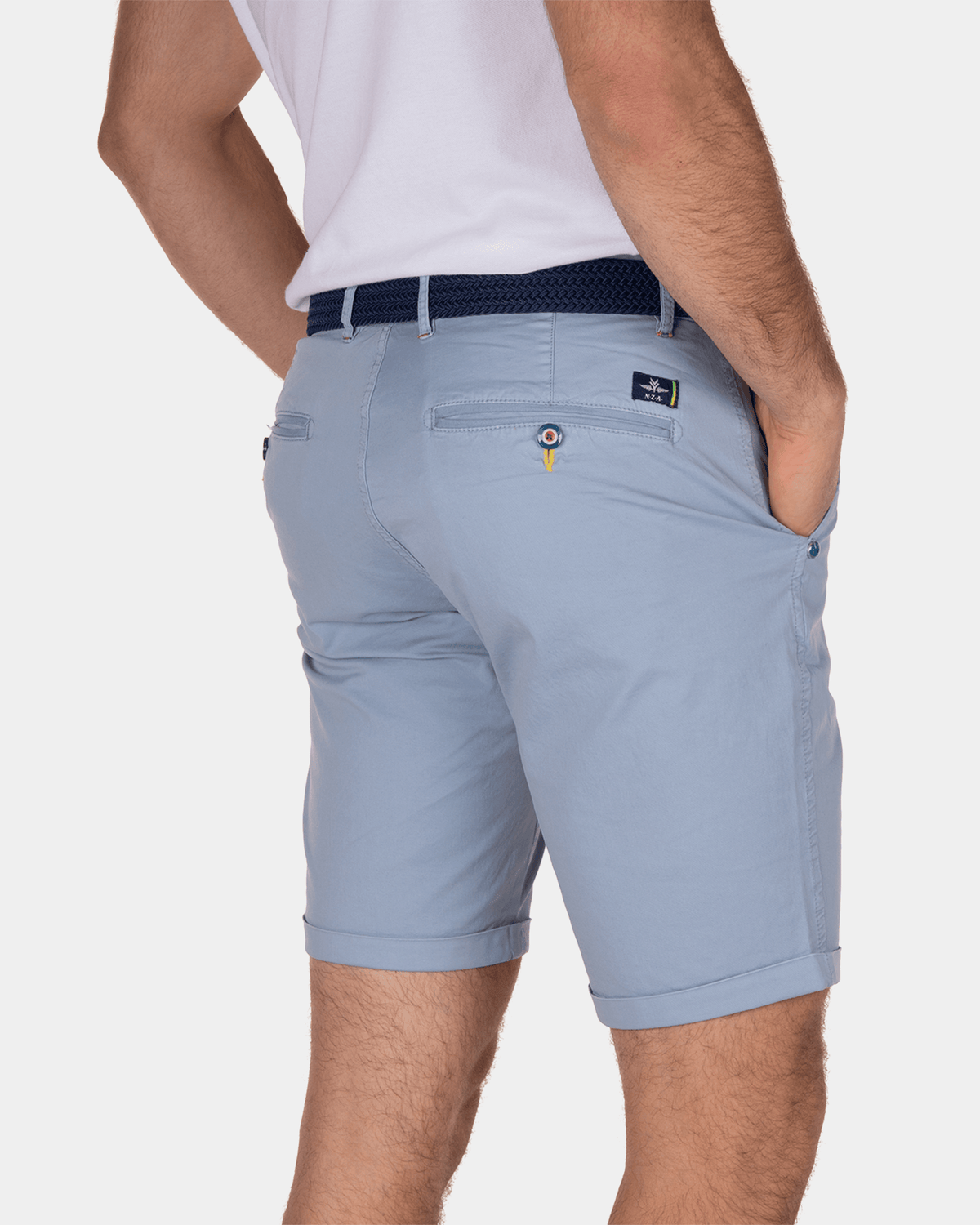 Korte stretch chino Whale Bay - Dusk Blue