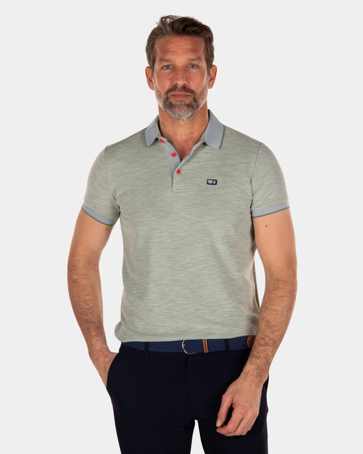 Einfarbiges Poloshirt aus Modal-Polyester - Active Army