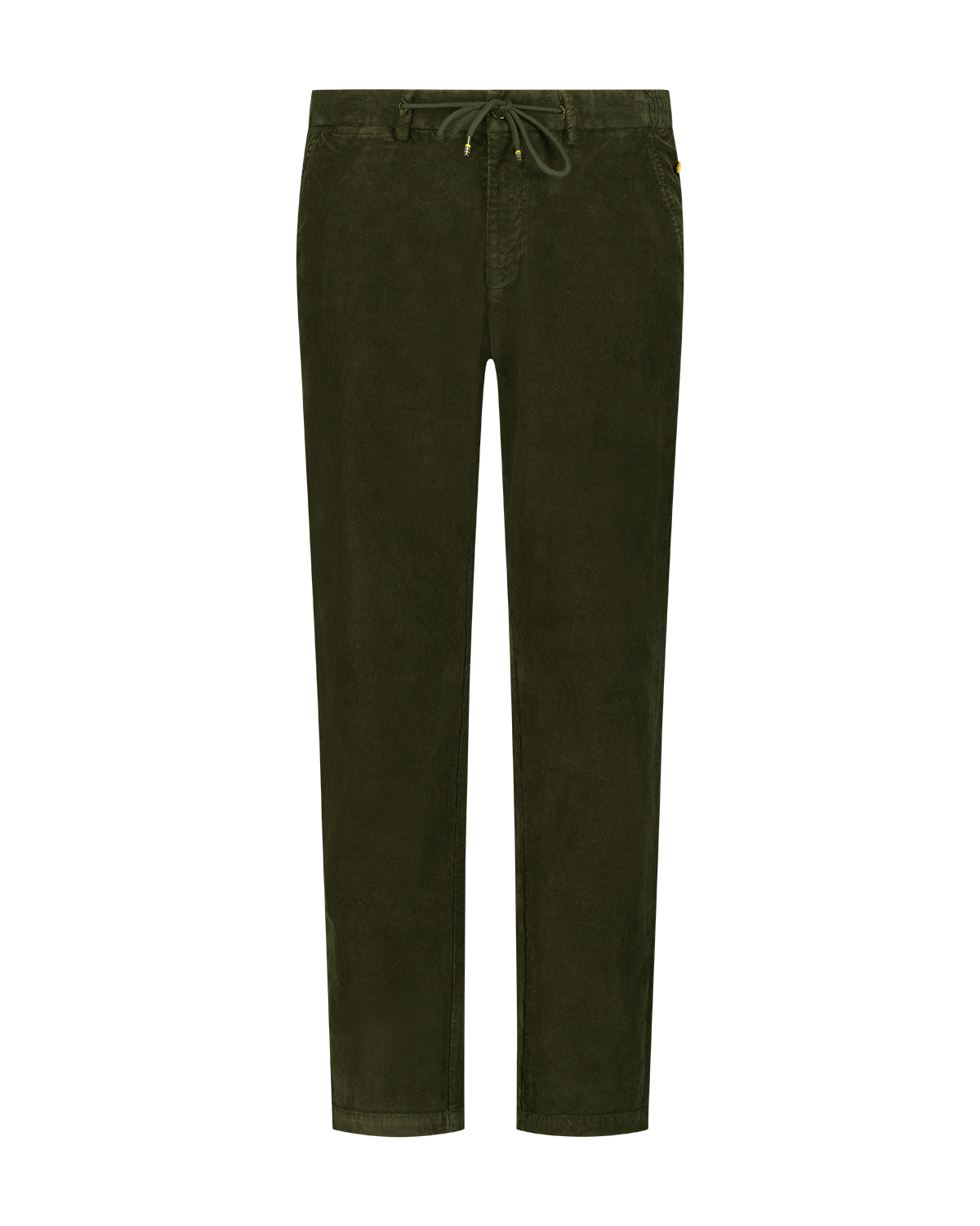 Coruroy donkergroene chino - Gravel Green