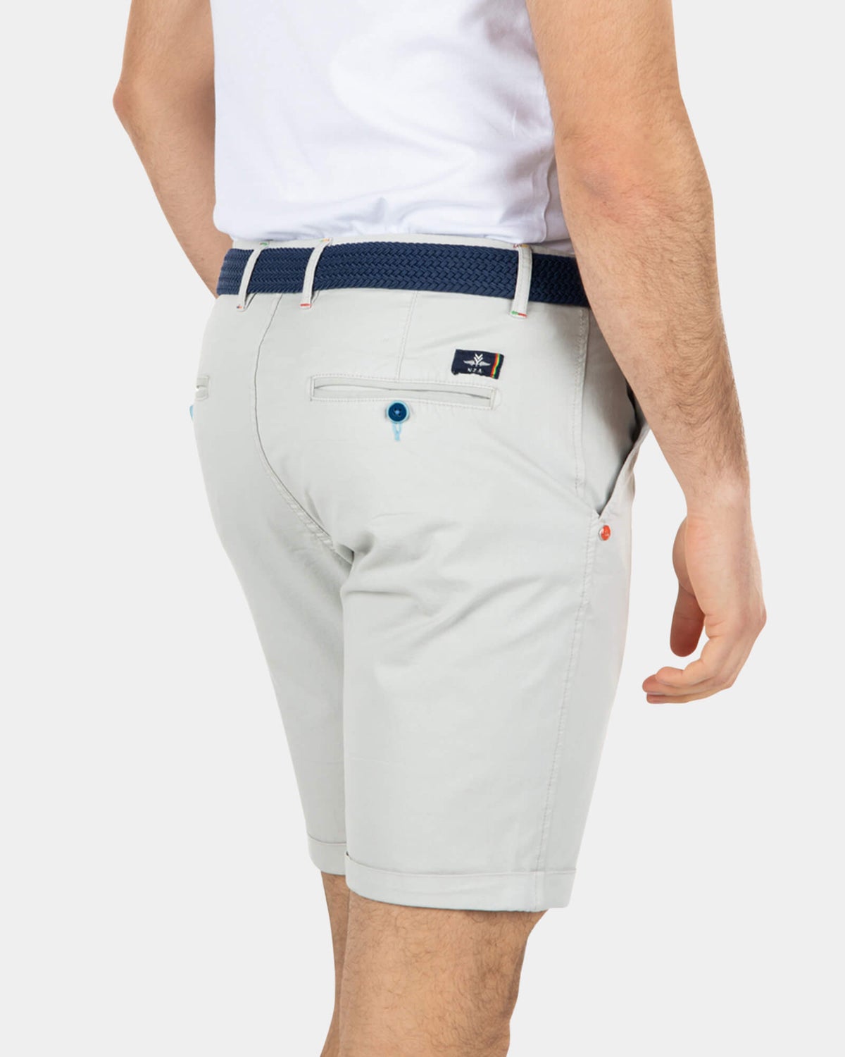 Shorts chinos de algodón elástico Griso