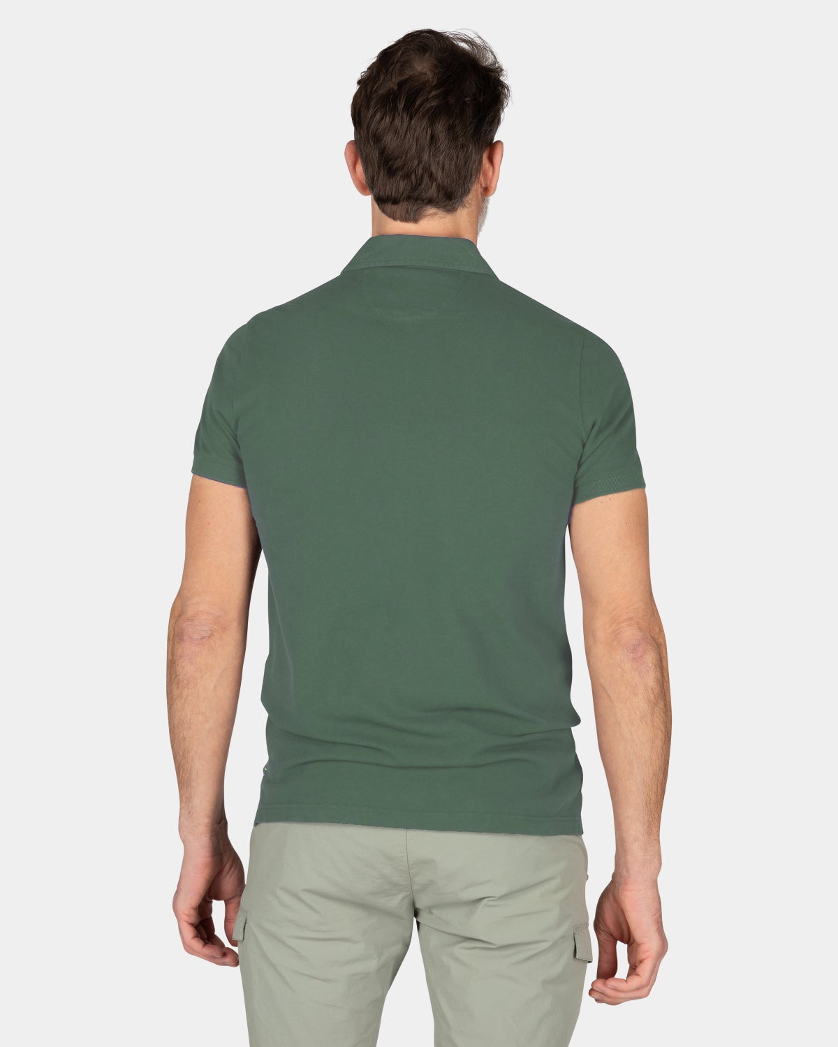 Schlichtes Poloshirt aus Baumwolle - Chalk Green