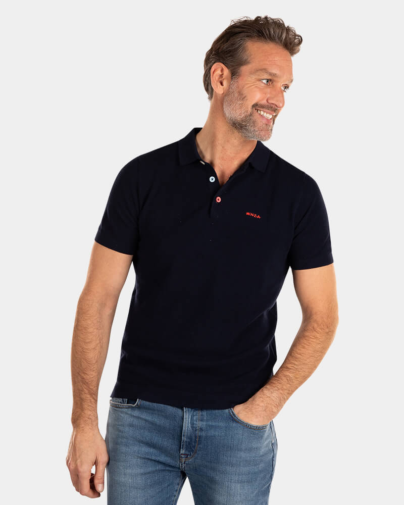 Schlichtes Poloshirt mit kurzen Ärmeln - Traditional Navy