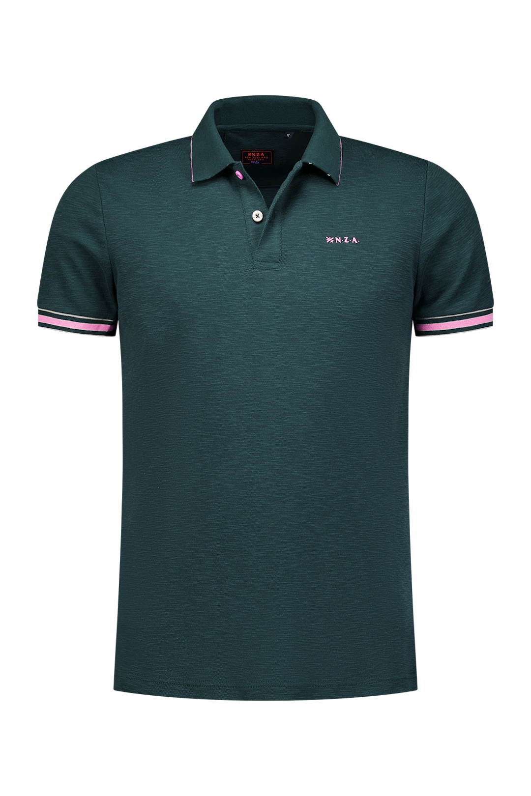 Einfarbiges Polo aus Baumwolle und Polyester - Classic Green