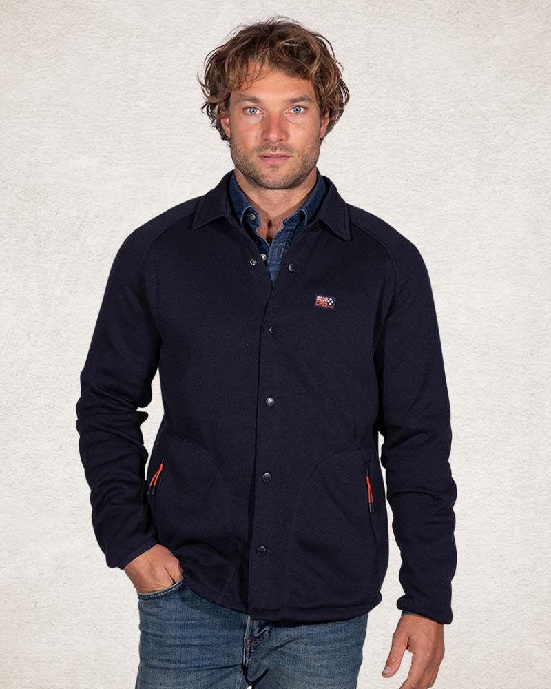 Overshirt van gerecycled polyester - Pitch Navy