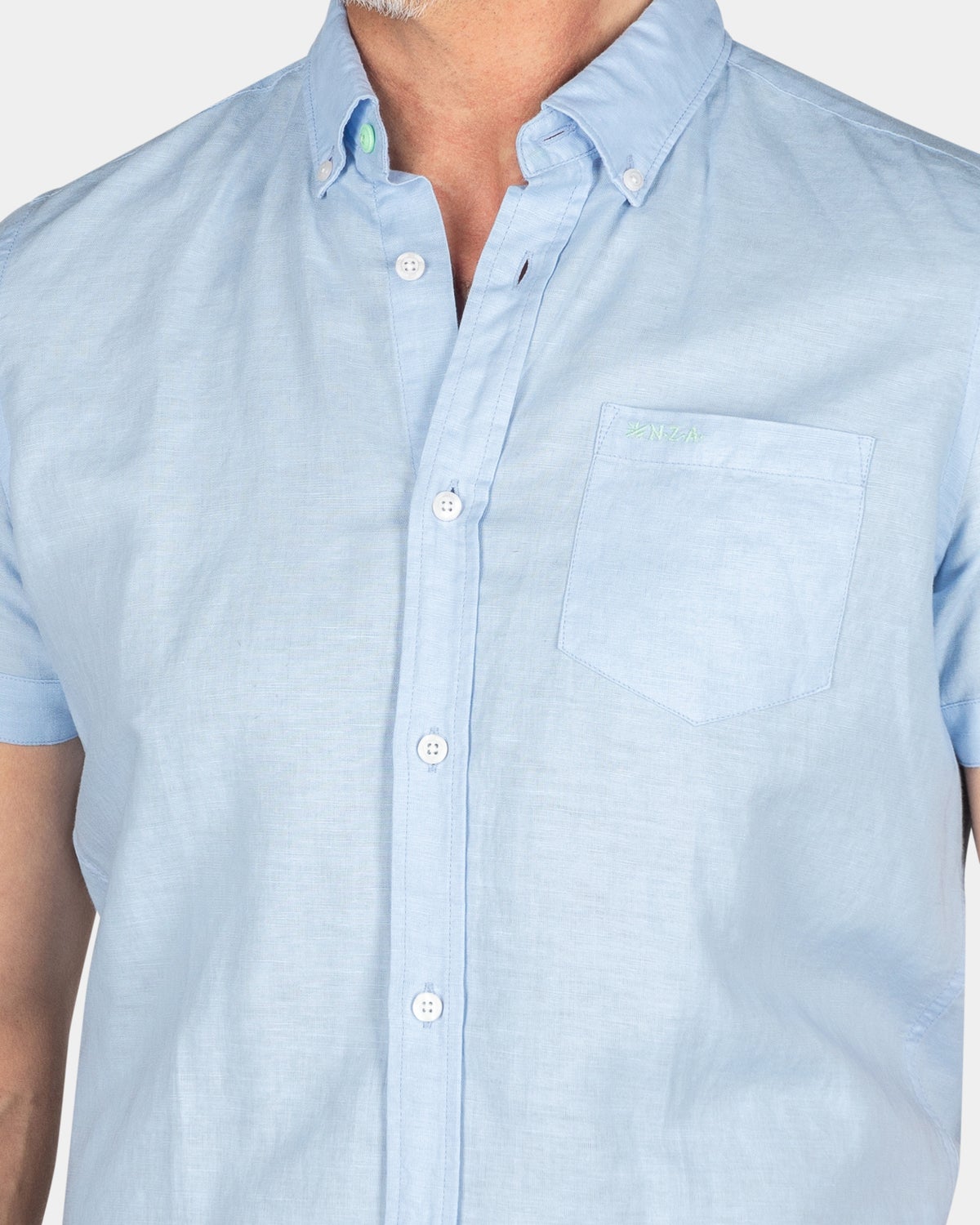 Chemise unie manches courtes - Rhythm Blue