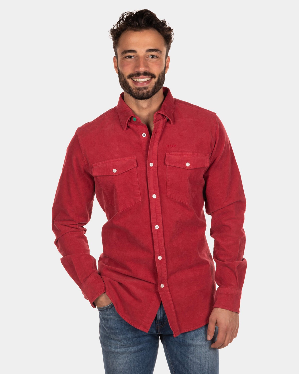 Corduroy overhemd Opuiaki - Cardinal Red