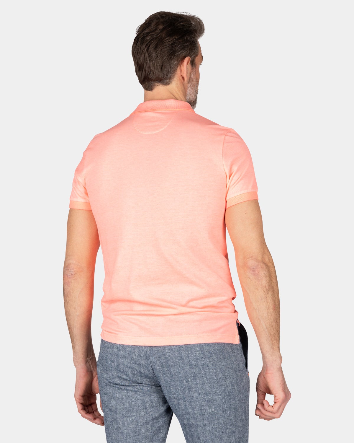 Camisa polo liso de algodón - Fury Pink