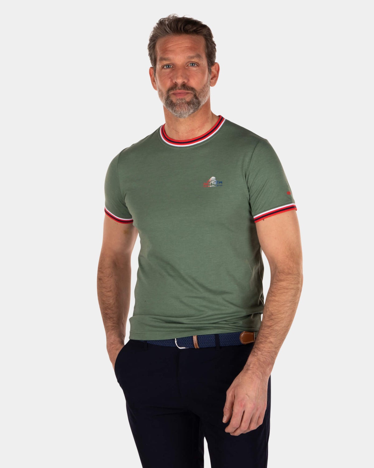 Katoenen polyester t-shirt met ronde hals - Active Army