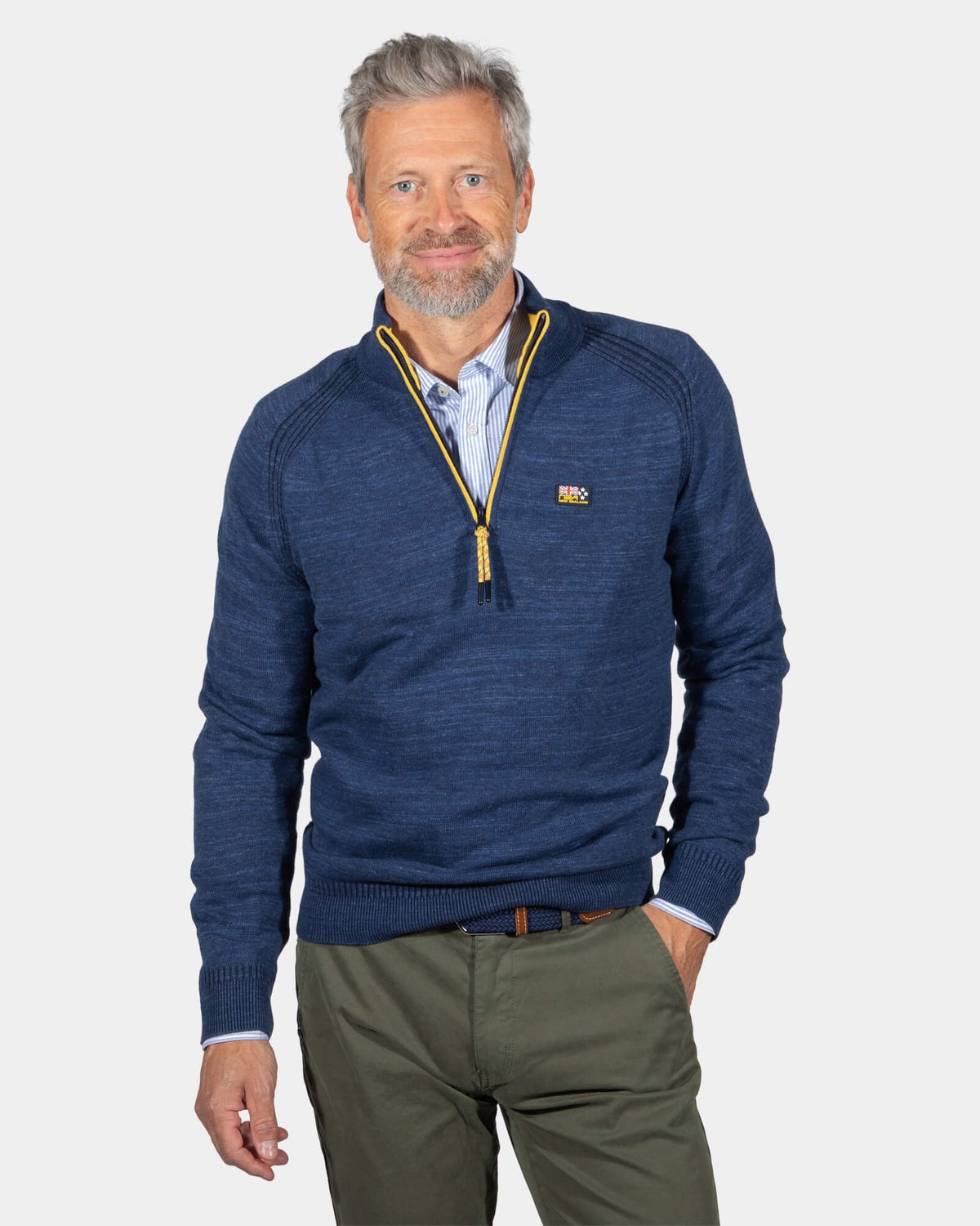 Baumwoll-Kaschmir-Pullover Graham - Ink Navy