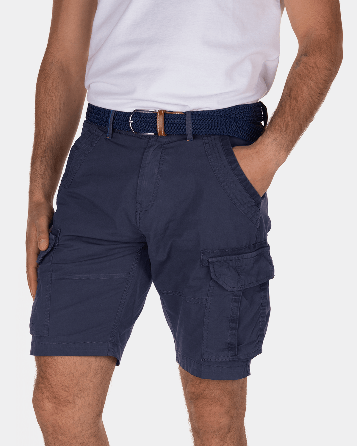 Ward Poplin Kurze Cargohose - Urban Navy