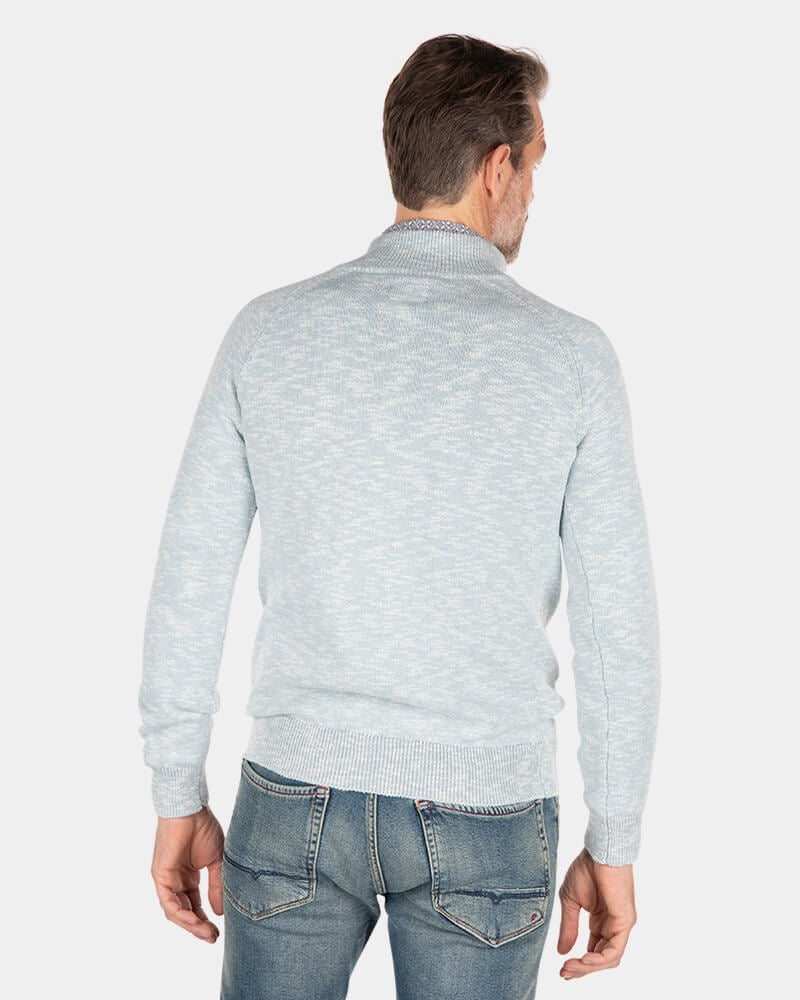 Pull en coton avec fermeture éclair - Universal Blue