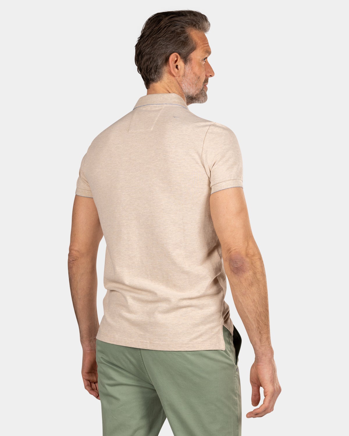 Bruin poloshirt - Oat Sand