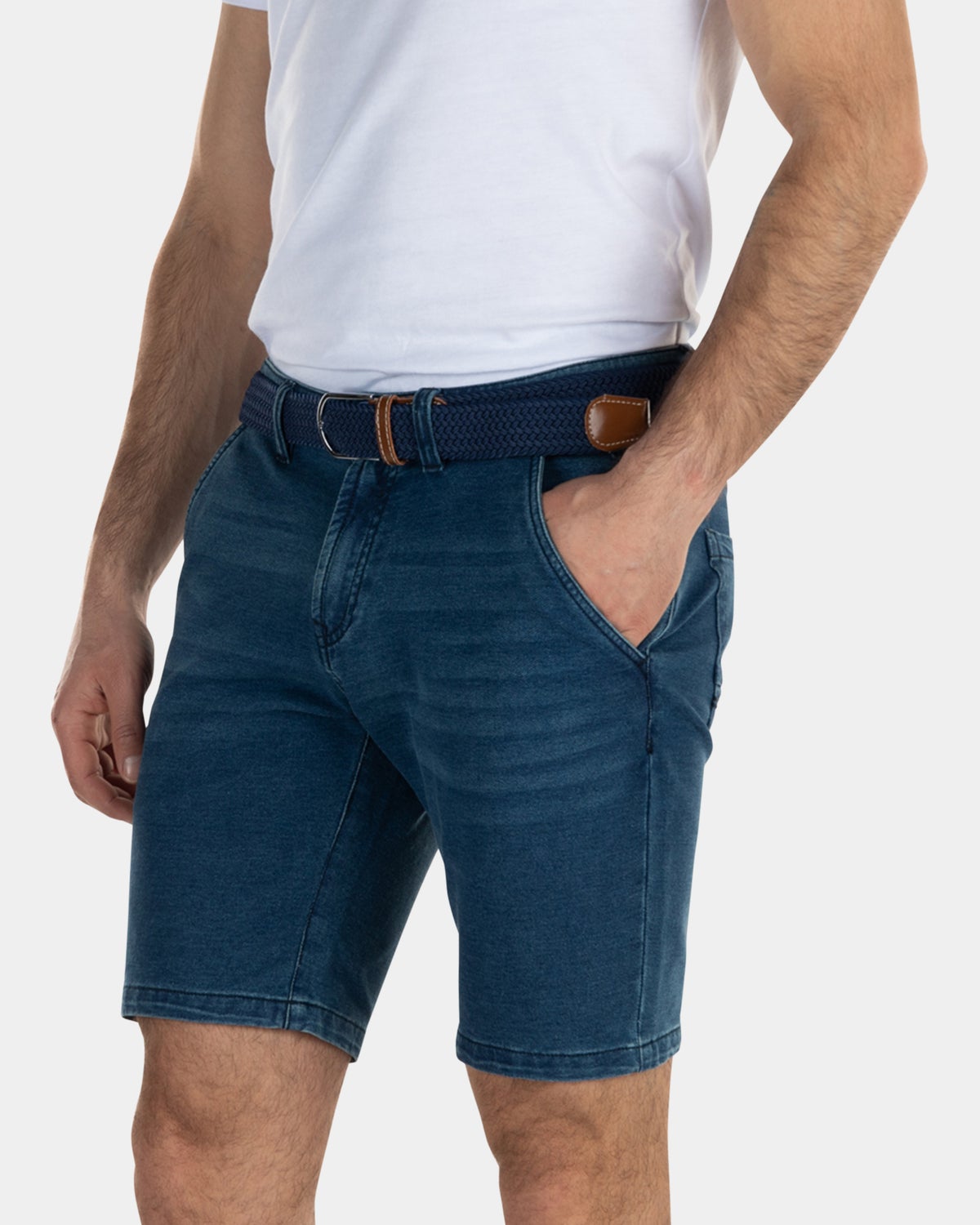 Denim-Stretch-Shorts