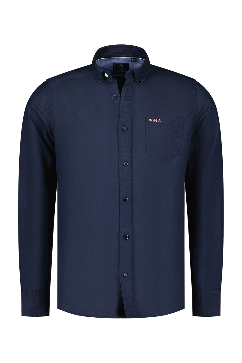 Camisa lisa de lino - Traditional Navy