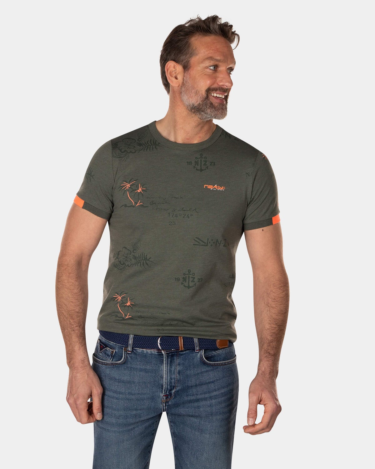 Camiseta con cuello redondo y estampado - High Summer Army