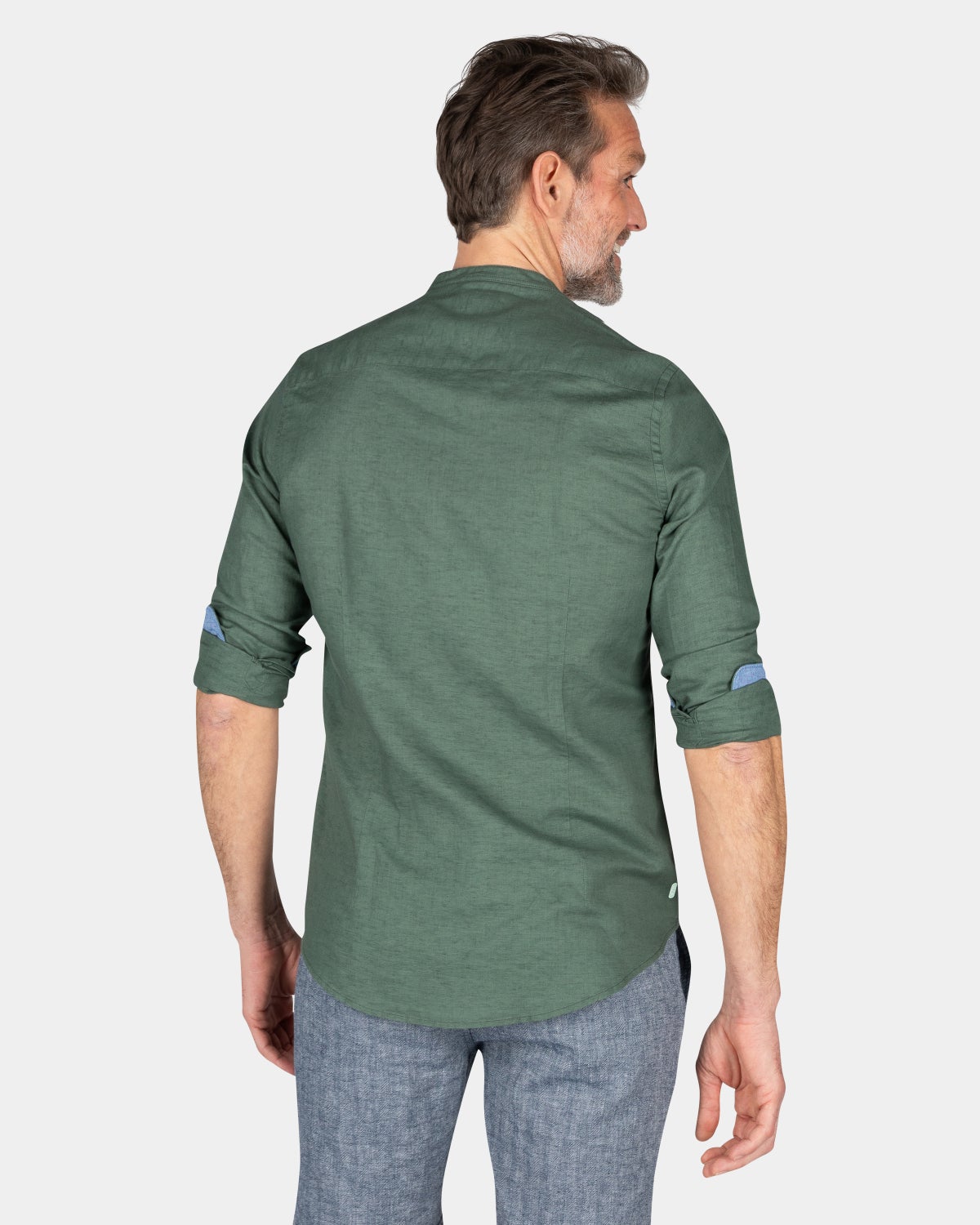 Chemise unie sans col - Chalk Green