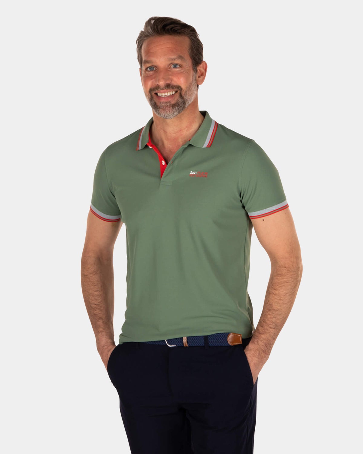 Effen polo van gerecycled polyester - Active Army