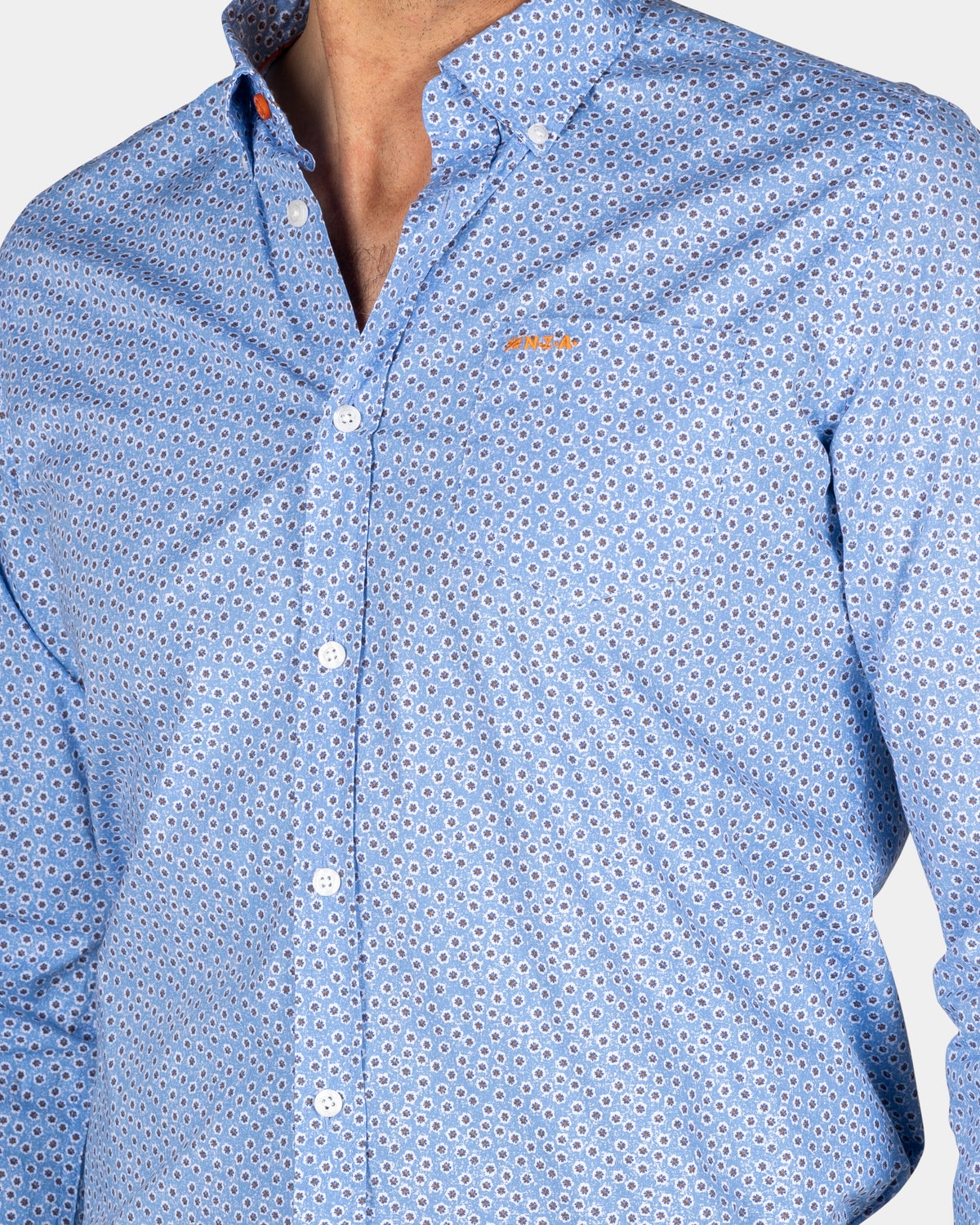 Light blue poplin shirt - Frozen Blue