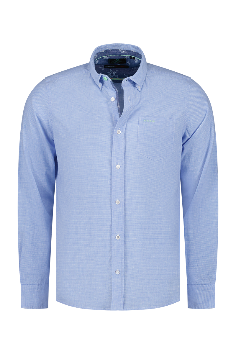 Chemise rose ou bleue à manches longues - Bed Blue