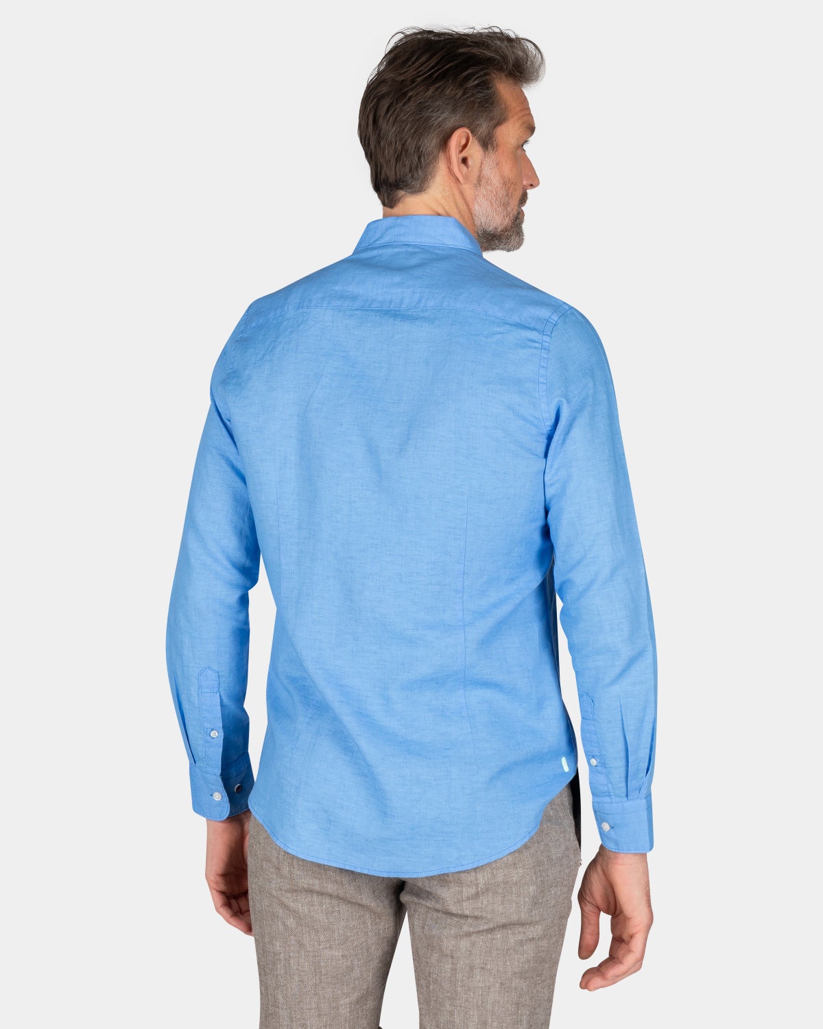 Camisa lisa de lino - Bed Blue