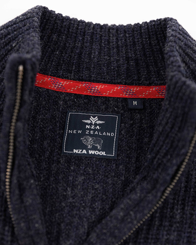 Strickjacke mit Wolle - Pitch navy