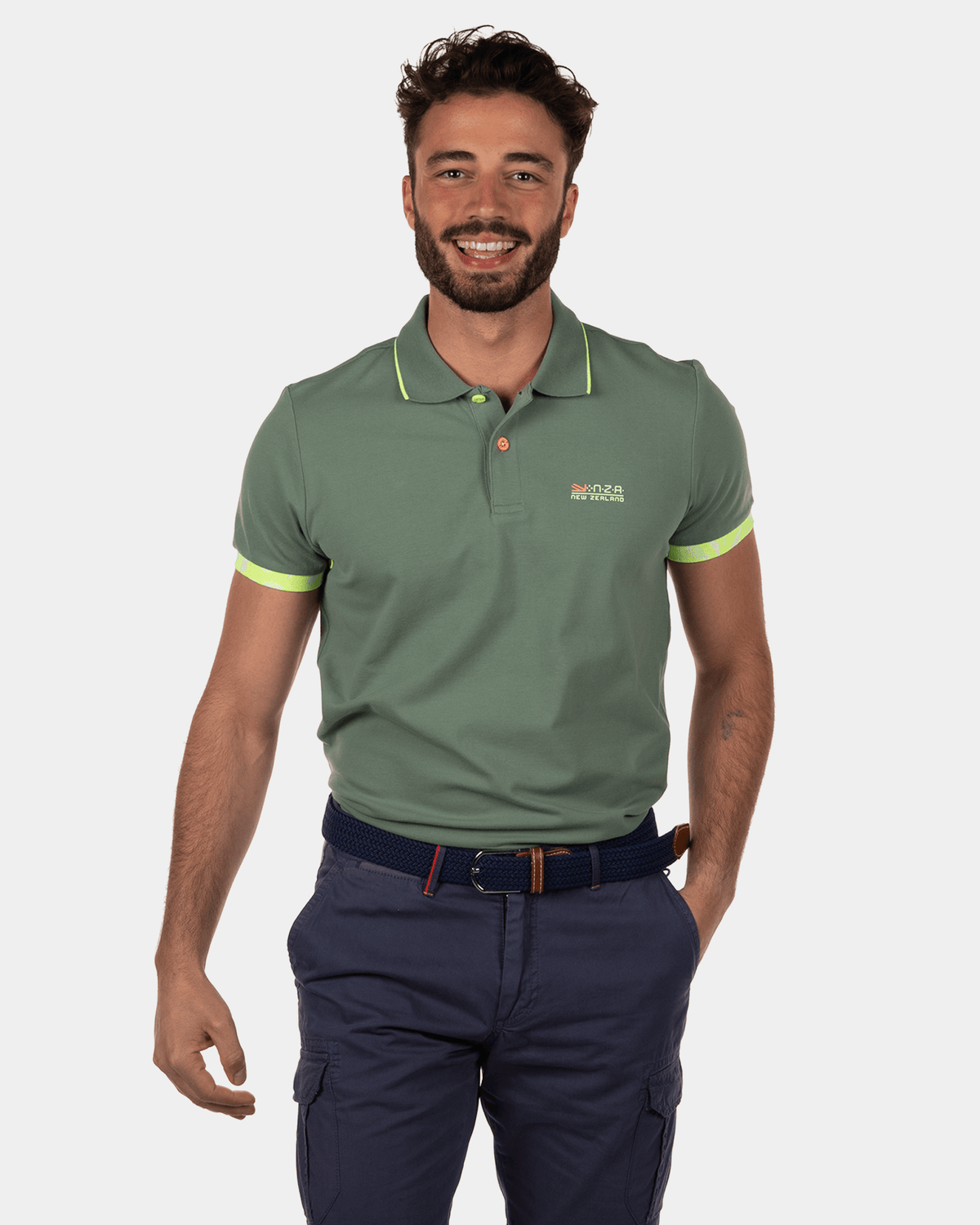 Sportief poloshirt Motueka - Jungle Army