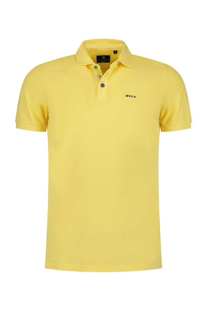 Schlichtes Poloshirt aus Baumwolle - Iguana Yellow