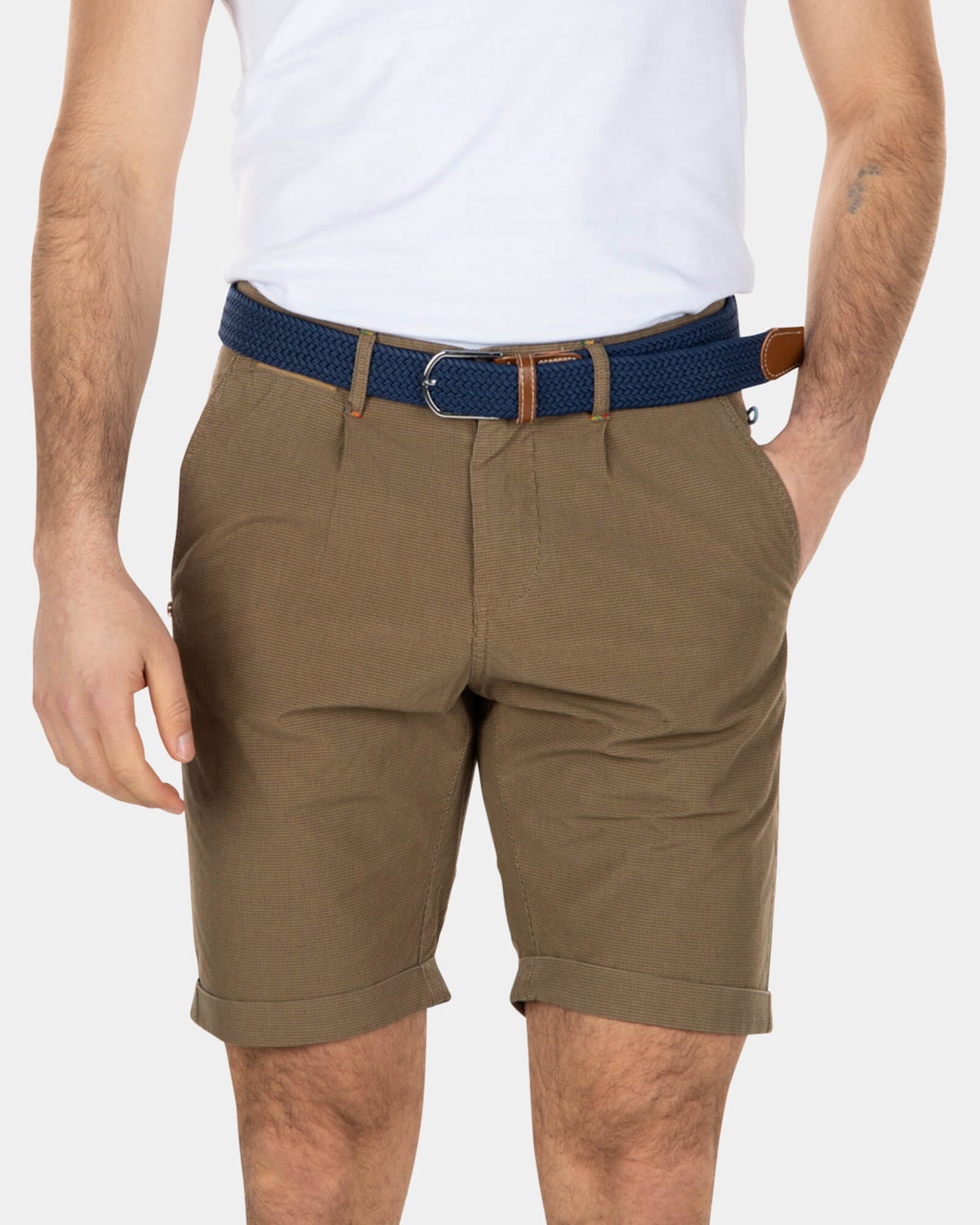 Shorts chinos de algodón - Tobacco Brown