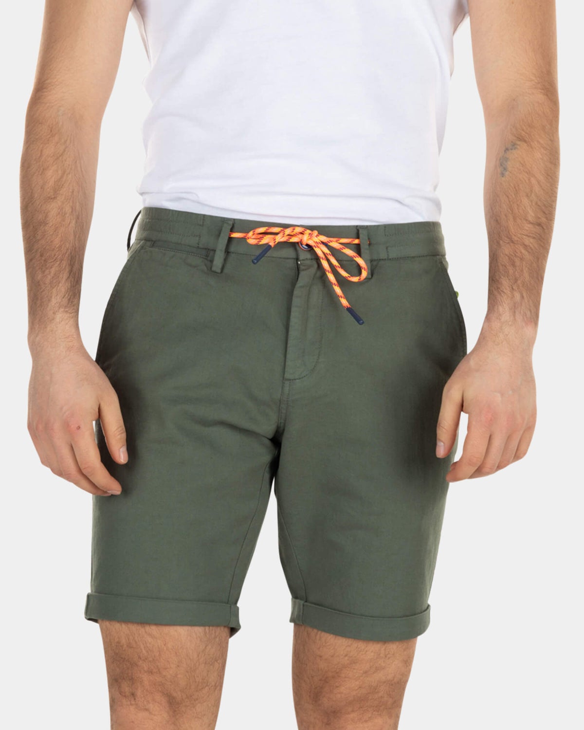 Kurzen Chino aus Leinen - High Summer Army