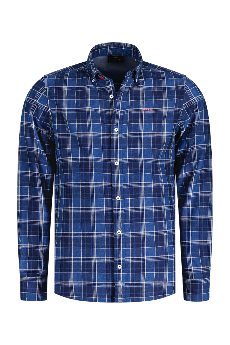 Chemise à carreaux bleus - Indigo