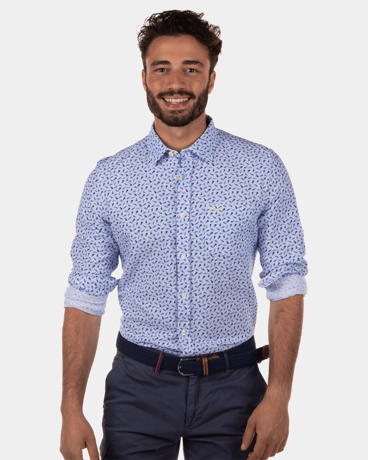 Chemise en coton bleu clair Onoke - Light Blue