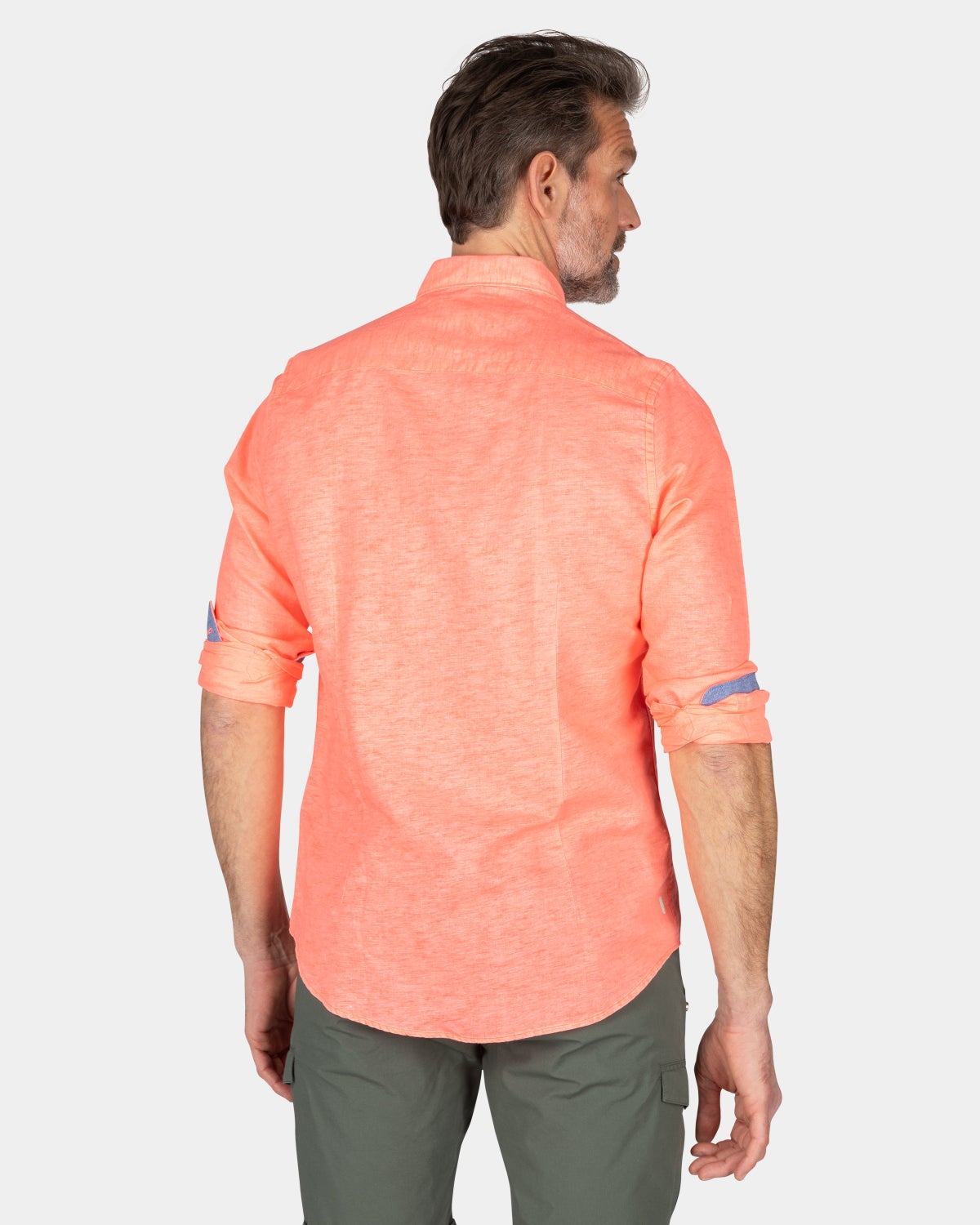 Camisa lisa de lino en muchos colores. - Fury Pink